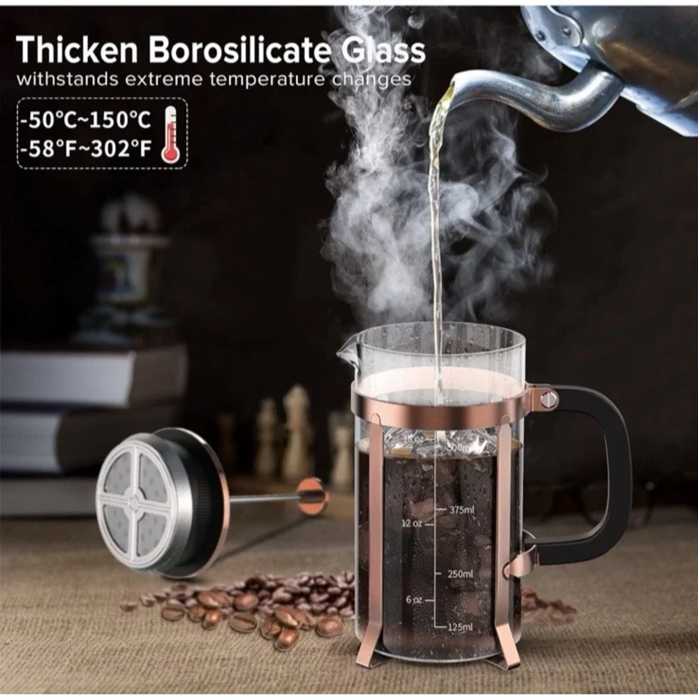 QUQIYSO French Press 21 oz Coffee‎ Maker Black in Color